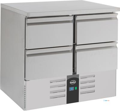 Koelwerkbank | 4 laden | Compact Line | Statisch met ventilator | Combisteel | 7950.0110