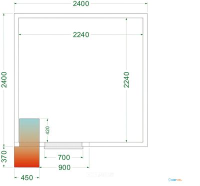 TEFCOLD Koelruimte (Compleet met Monoblock) - CRPF2424