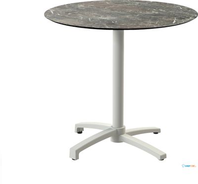 Essentials X Cross Terrastafel Zand Frame + Galaxy Marble HPL 70 cm - 110091570 1
