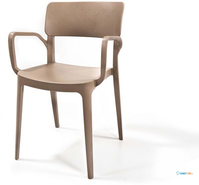 Wing Stoel sand beige Stapelbare Stoel plastic - 50923 - veba 50923