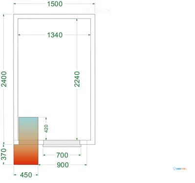 TEFCOLD Koelruimte (Compleet met Monoblock) - CRPF1524