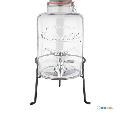 Olympia glazen retro waterdispenser met standaard 8,5L | CK939