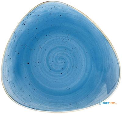 Churchill Stonecast Cornflower Blue Driehoekig Bord 19.2 cm Pak van 12 - DF771