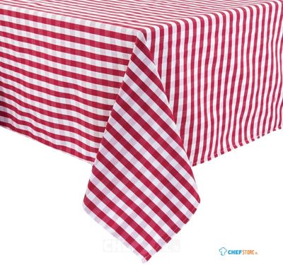 Mitre Comfort Gingham tafelkleed rood-wit 89 x 89cm | HB581