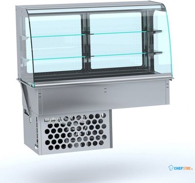 Drop-In Gebogen Koelvitrine - Gesloten 4/1, CombiSteel 7495.0200 1