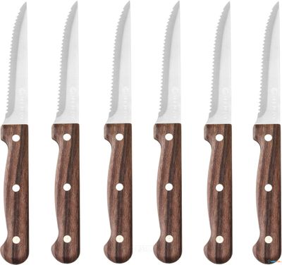 HENDI 783085 Steakmes - 6 stuks, , Profi Line, Bruin, 6 st., (L)210mm