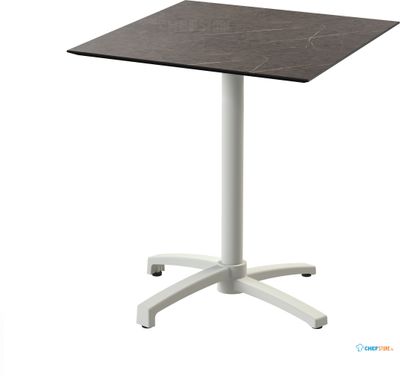 Essentials X Cross Terrastafel Zand Frame + Midnight Marble HPL 70x70 cm - 110091677
