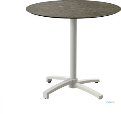 Essentials X Cross Terrastafel Zand Frame + Midnight Marble HPL 70 cm - 110091670 1