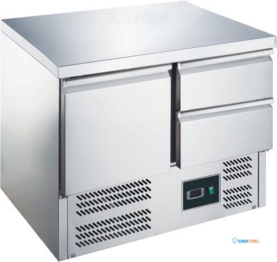SARO Gekoelde Werkbank met Deur en Lades Model ES 901 S/S TOP 1/2