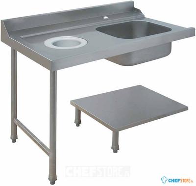 Voorwastafel - Links + Afvalopening | Diamond | DLVS-S12 1