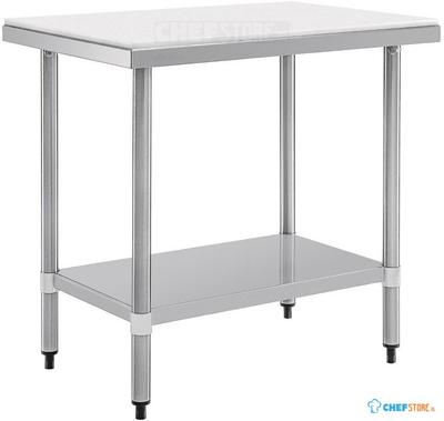 Rvs Snijtafel Met Hdpe Snijplank | 90cm | Vogue | CB911