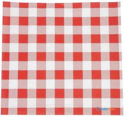 Rood Gingham vetvrij papier | 25x25cm | CL657