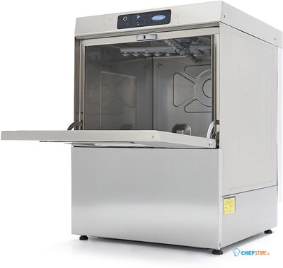 Maxima Horeca Vaatwasser - 50 X 50 cm - met Afvoer-, Glansspoel- en Zeeppomp - Digitaal Display - 400V - 09211007