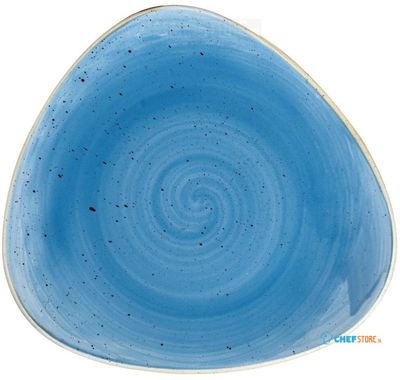 Churchill Stonecast Cornflower Blue Driehoekig Bord 22.9 cm Pak van 12 - DF770