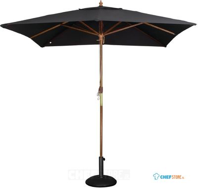 Bolero vierkante zwarte parasol 2,5 meter | GH990