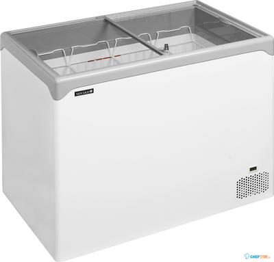 Elegante Diepvrieskist met Vlakke Glazen Schuifdeksels - NIC301SC