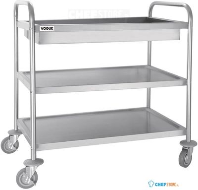 Rvs Serveerwagen | 3 Etages | Vogue | CC365