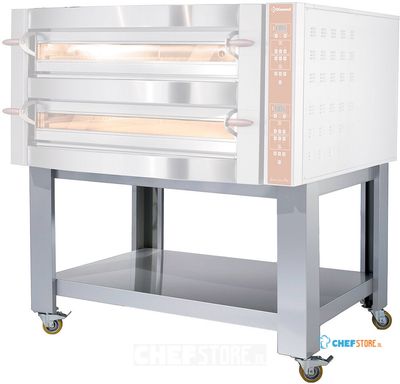 Diamond Steun in "imitatie R.V.S." voor GDX12/35-LDP "XL", 4 wielen, 2 met rem | SGD12-LRSI