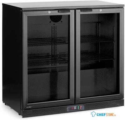 Arktic 236895 Backbar koelkast met dubbele deur, , 158L, Zwart, 220-240V/160W, 900x530x(H)870mm