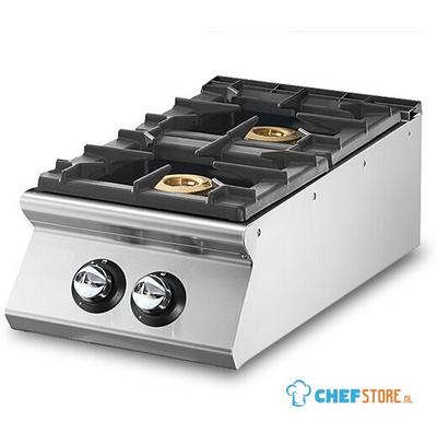 Gas Range With 2 Burners, Pressed Working Top, Virtus VS9040PCGST 1