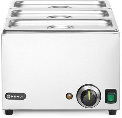 Set: Bain Marie HENDI RANGER + 3x GN 1/3 en Deksel HENDI GN 1/1 230V/1000W 590x332x(H)242mm - 238967 1