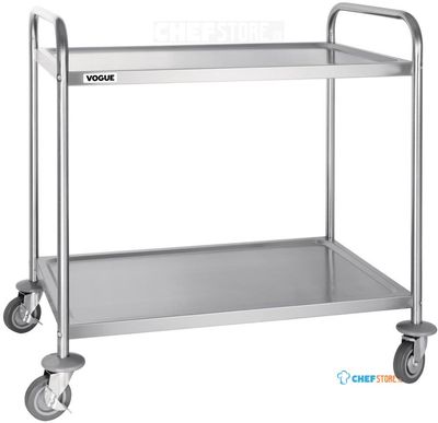 Rvs Serveerwagen | 2 Bladen | Large | Vogue | F998