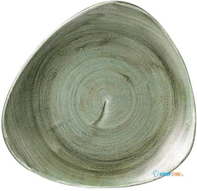 Churchill Stonecast Patina Burnished Green Lotus Bord 25.4 cm Pak van 12 - FD866