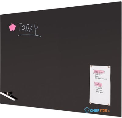 Scritto® Glasbord Zwart 90 X 60 cm - WBNGBBL90X60