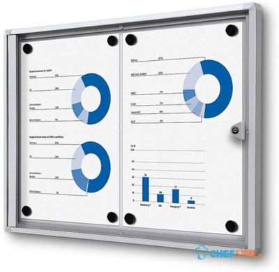 Syna Vergrendelbaar Notitiebord Indoor Economy 2x A4 - SCXS2XA4