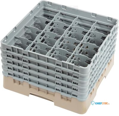 Cambro Camrack vaatwaskorf met 16 compartimenten max. glashoogte 25,7cm | DW552