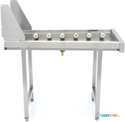 Maxima Afvoer Rollertafel van RVS - voor Korventransport Vaatwasser - 09240121