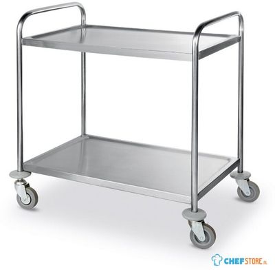 Hendi Serveerwagen 2 bladen chroomstaal 910x590x950 mm |810002