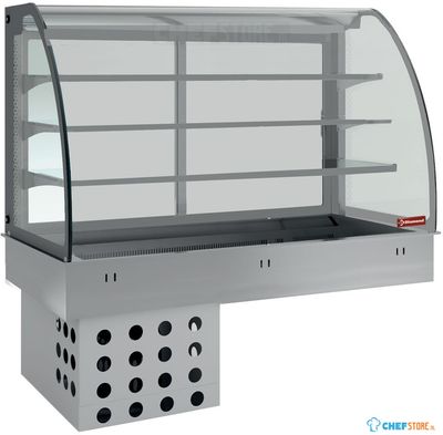 Topelement En Gesloten Uitstalvitrine 3 Niveau's, Gekoeld, Geforceerd, 5x GN1/1 - Diamond DPA/TVF318-R2 1