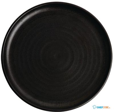 Olympia Canvas ronde borden met smalle rand zwart 26,5cm | FA317