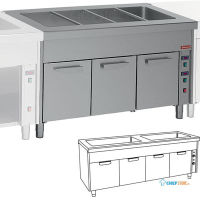 Diamond Bain-marie element op warmkast 2x 3 GN 1/1 | S80/BC23/2 1