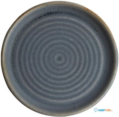 Olympia Canvas ronde borden met smalle rand blauw graniet 18cm | FA302