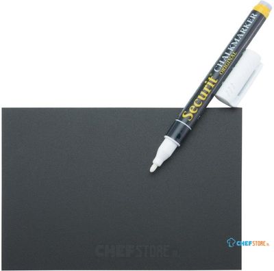 Securit Krijtbord Tags A6 Met Krijtstift 4 Spike- En 2 Transparante Houders (doos 20) - CU909