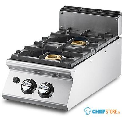 Gas Range With 2 Burners Each 6 KW, Pressed Working Top - Virtus VS7040PCGST 1