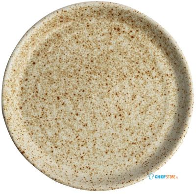 Olympia Canvas ronde borden met smalle rand crème 18cm | FA337