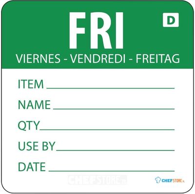 Oplosbare Voedseletiketten Daglabels | Vrijdag Groen | Vogue | GH355