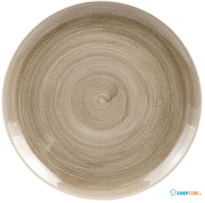 Churchill Stonecast Patina Antique Taupe Coupe Evolve Coupe Bord 32.4 cm Pak van 10 - HC786