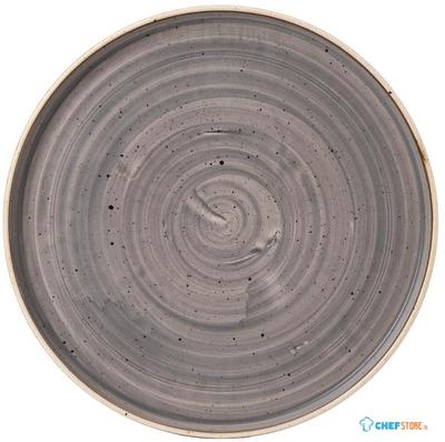 Churchill Stonecast Grey Bord met Opstaande Rand 27.9 cm Pak van 6 - FJ918