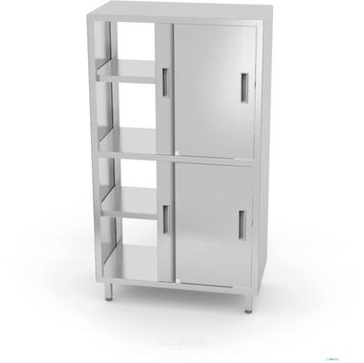 Doorgangskast Met Tussenblad En Schuifdeuren, HENDI, Kitchen Line, 800x500x(H)1800mm - HENDI 811634