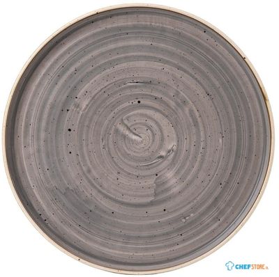Churchill Stonecast Grey Bord met Opstaande Rand 27.9 cm Pak van 6 - FJ918