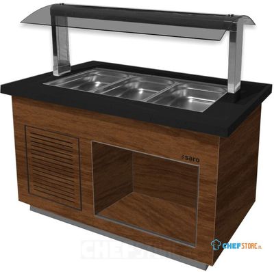 SARO Saladebar Model PREMIUM LINE SB K 130 Okkernoot - PREMIUM LINE- SB-K 130 OKKERNOOT