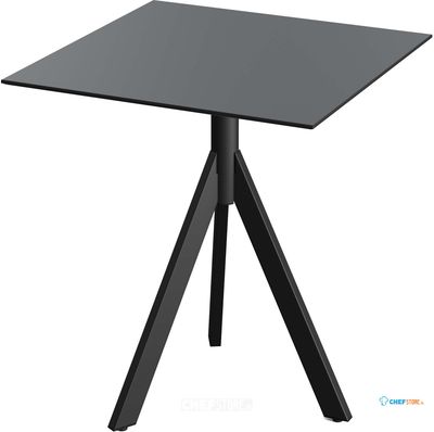 Essentials Infinity Tripod Terrastafel Zwart Frame + Zwart HPL 70x70 cm - 140011077