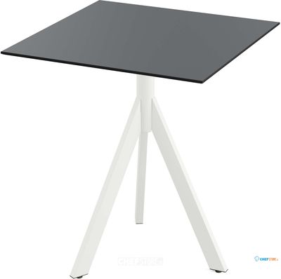 Essentials Infinity Tripod Terrastafel Wit Frame + Zwart HPL 70x70 cm - 140021077