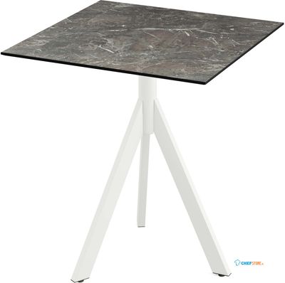 Essentials Infinity Tripod Terrastafel Wit Frame + Galaxy Marble HPL 70x70 cm - 140021577