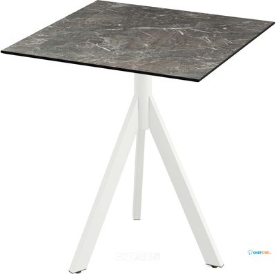 Essentials Infinity Tripod Terrastafel Wit Frame + Galaxy Marble HPL 70x70 cm - 140021577