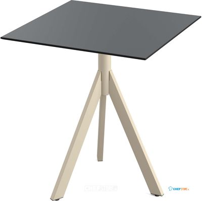 Essentials Infinity Tripod Terrastafel Zand Frame + Zwart HPL 70x70 cm - 140031077